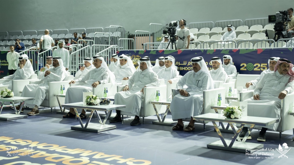 Deputy Prime Minister and Minister of State for Defense Affairs H E Sheikh Saoud bin Abdulrahman bin Hassan bin Ali Al-Thani and other officials and guests at the championship. 