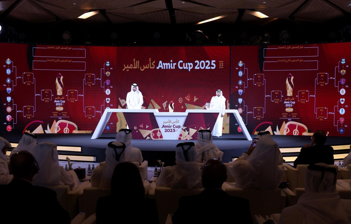 A general view during the Amir Cup draw ceremony.
