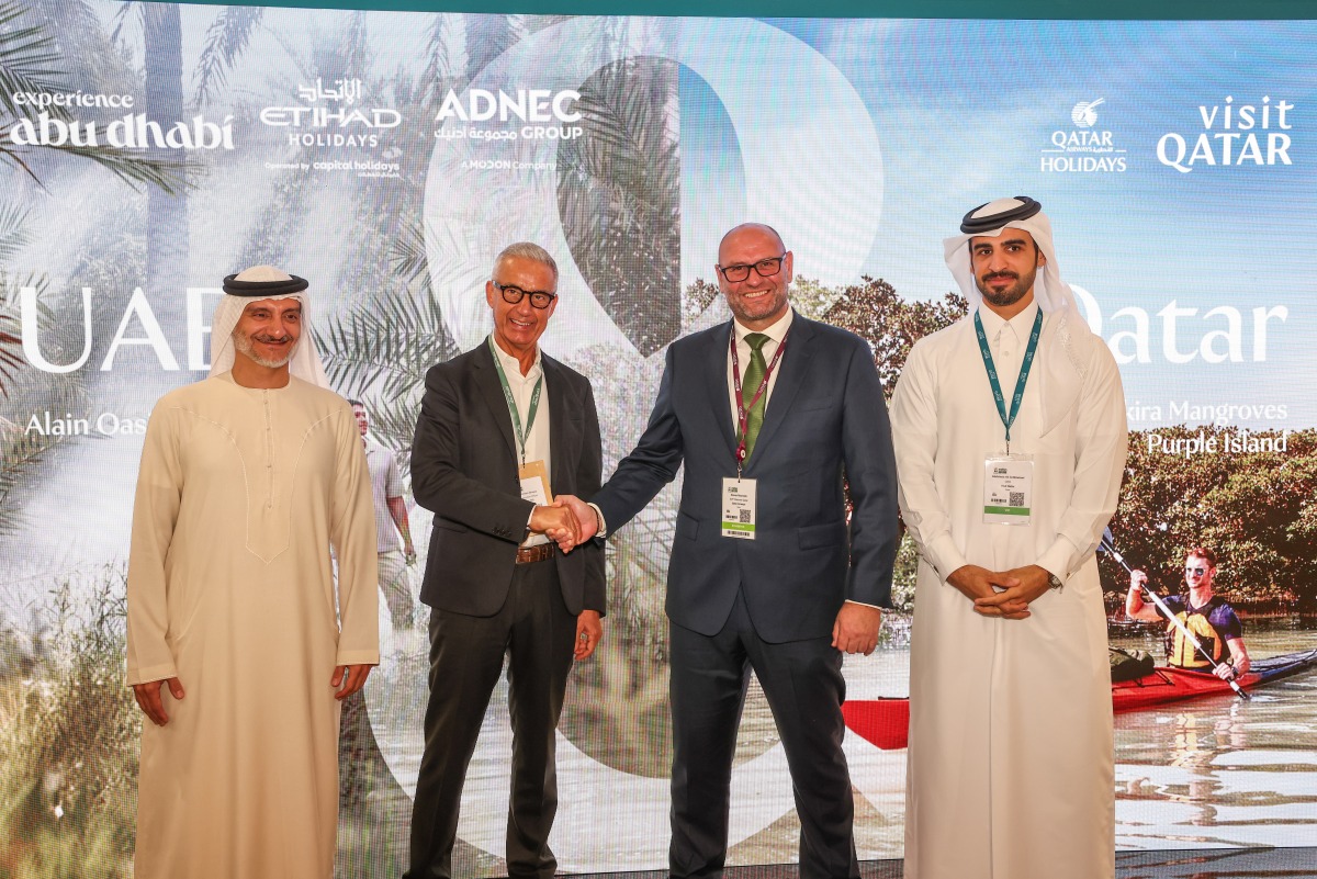 Qatar Tourism and the Department of Culture and Tourism – Abu Dhabi officials during the event.