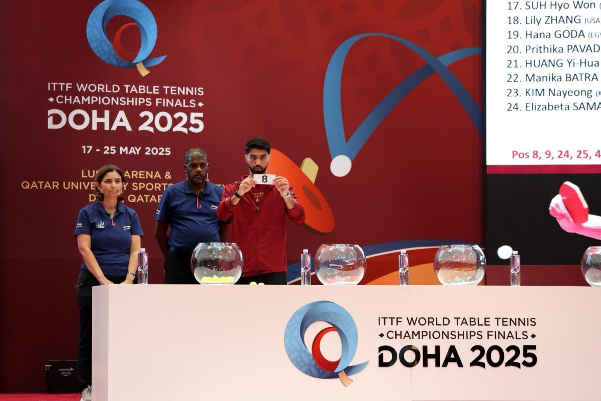 Qatar's Mohammed Abdulwahab picks a player during the draw ceremony yesterday.