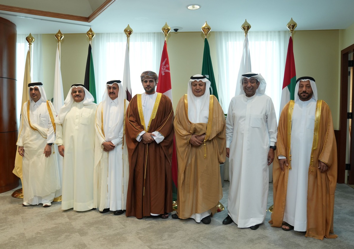 QC Chairman Sheikh Khalifa bin Jassim Al Thani, with other officials during the meeting.