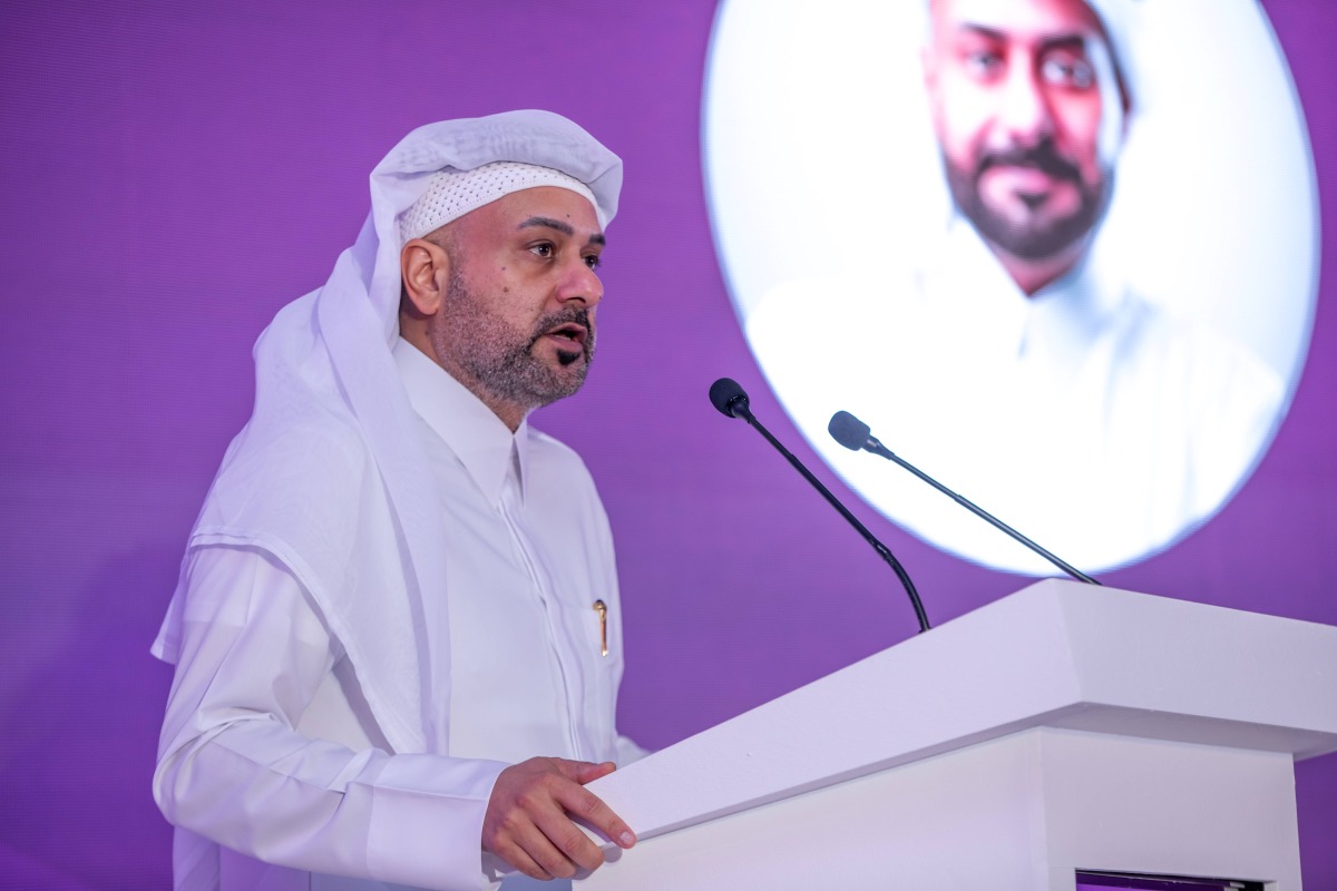 CEO of QFC, Yousuf Mohamed Al-Jaida addressing the forum.
