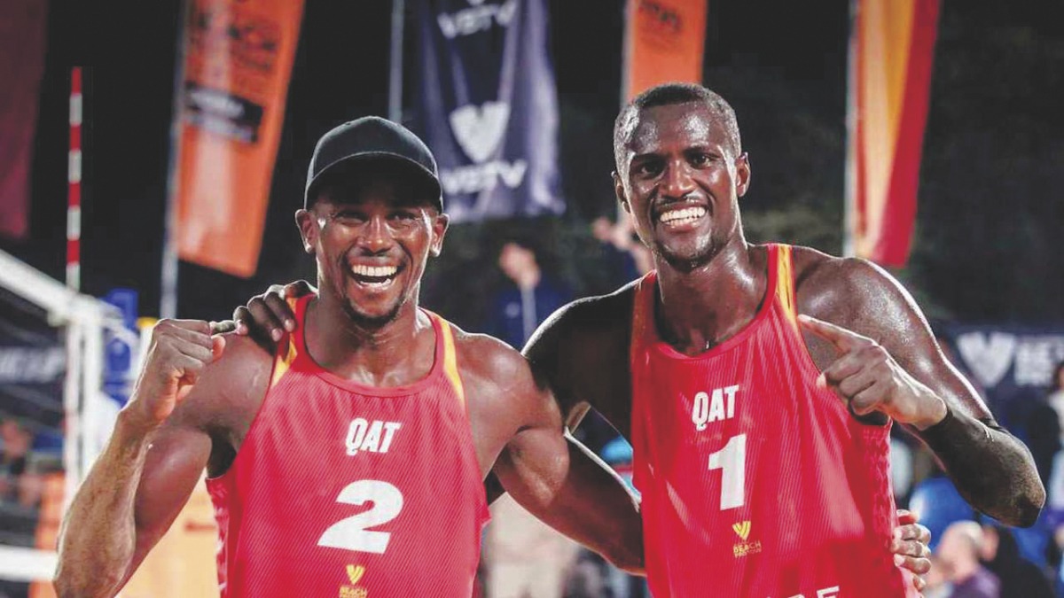 Ahmed Tijan (left) Cherif Younousse celebrate.