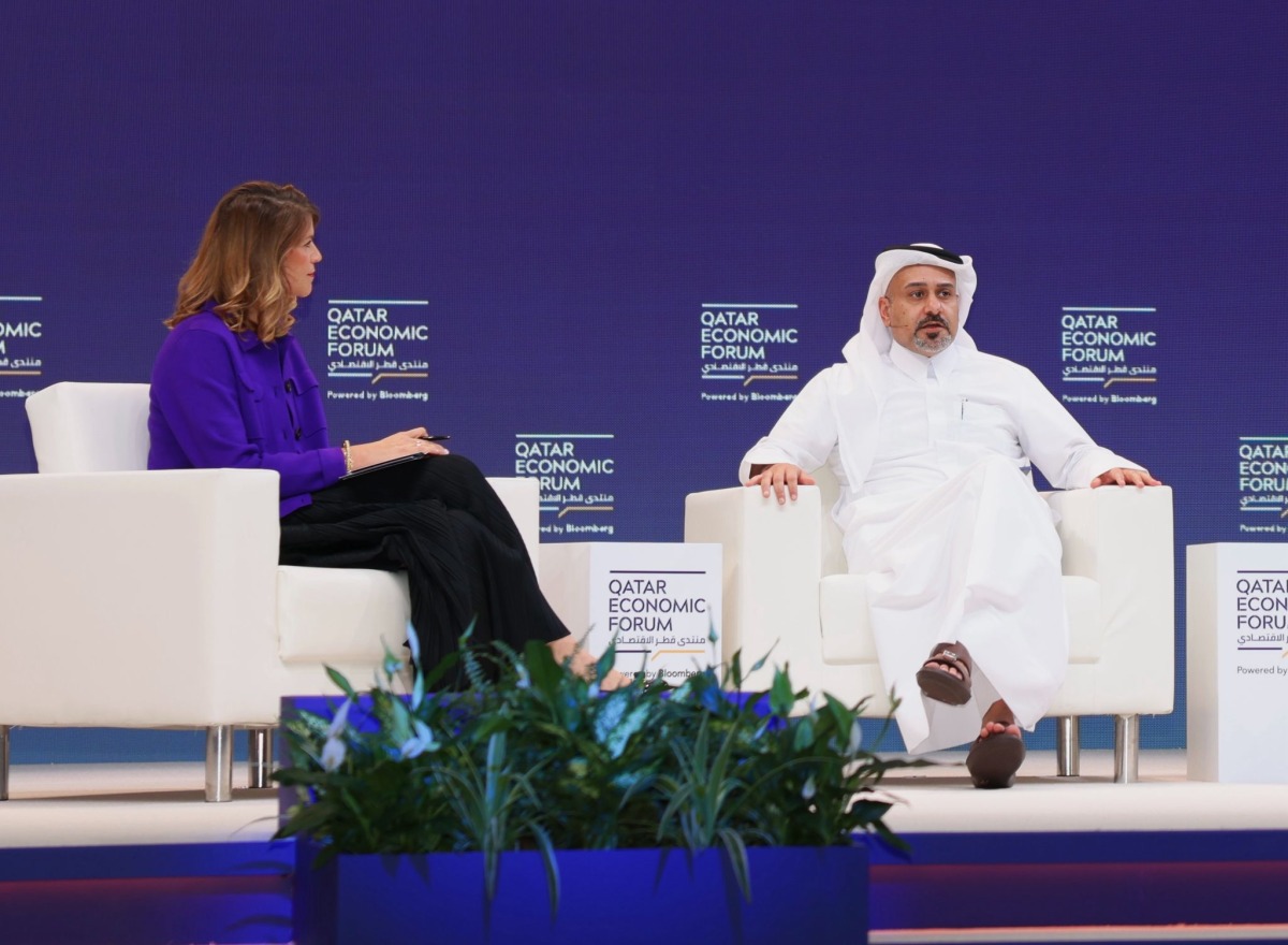 CEO of Qatar Financial Centre Yousuf Al-Jaida during the panel discussion on the sidelines of QEF 2025, yesterday.