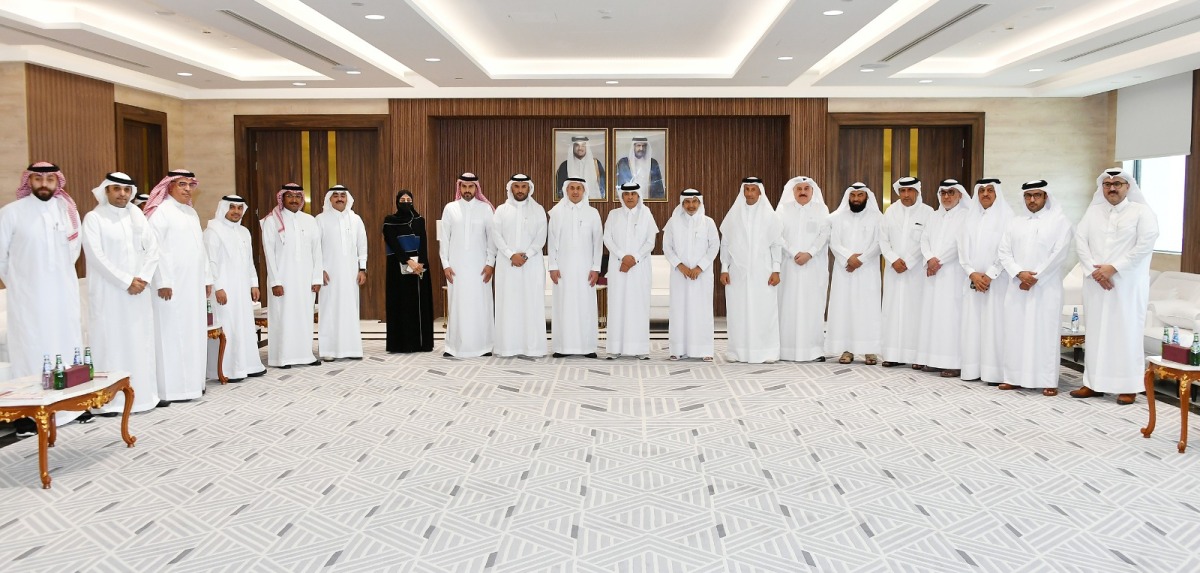 Officials from Qatar Chamber and Al-Ahsa Chamber of Commerce in the Kingdom of Saudi Arabia during the meeting.