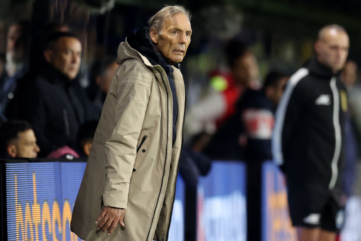 Boca Juniors' head coach Miguel Angel Russo looks on during the Argentine Professional Football League 2025 Clausura Tournament match between Boca Juniors and Union de Santa Fe at La Bombonera stadium in Buenos Aires on July 18, 2025. Photo by ALEJANDRO PAGNI / AFP