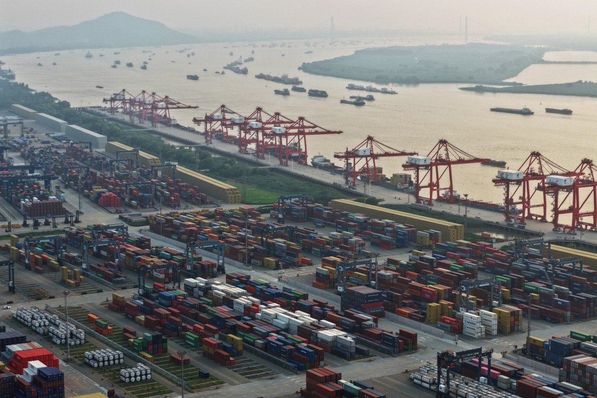Containers seen at Nanjing port in China. File photo for representational purposes only.