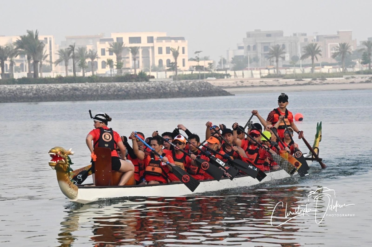 Masterpiece Dragon Boat Team during the Qetaifan Dragon Boat Friendlies at the Azure Beach Club on July 25, 2025