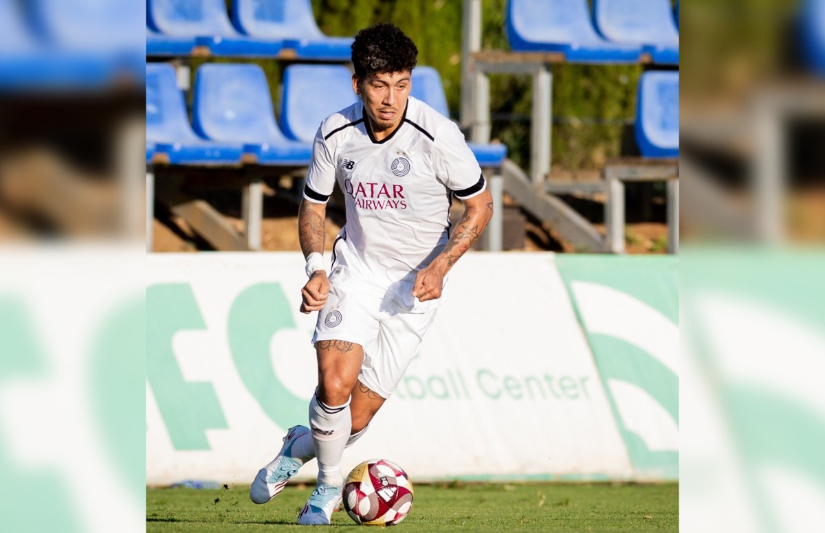 Al Sadd’s Roberto Firmino during a training session. 