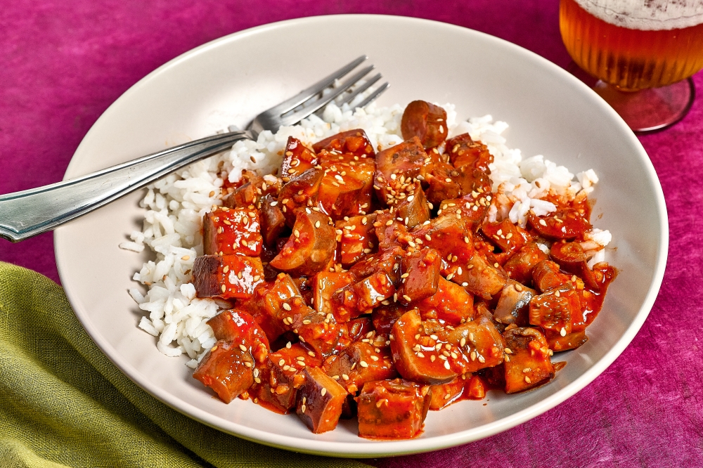 Gochujang Eggplant Stir-Fry. (Photo by Peggy Cormary/The Washington Post)