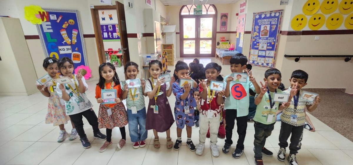 Students with their presentations to mark the Day.