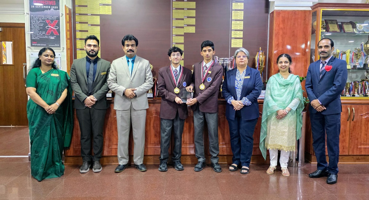 Birla Public School Principal, staff and teachers with the winning team. 