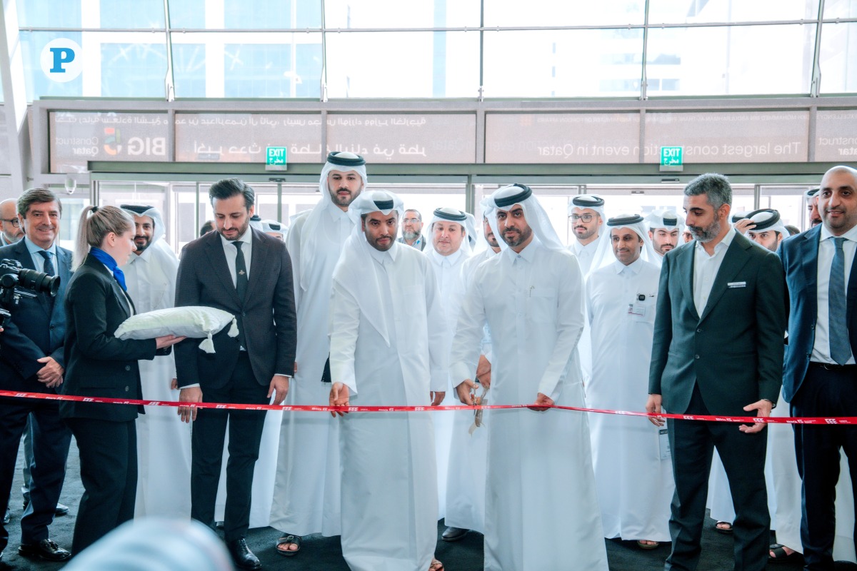 Undersecretary of the Ministry of Commerce and Industry, H E Mohammed bin Hassan Al Malki with dignitaries and officials during the inauguration of the Big 5 Construct Qatar and Index Design Qatar at DECC, yesterday. Pic: Salim Matramkot / The Peninsula
