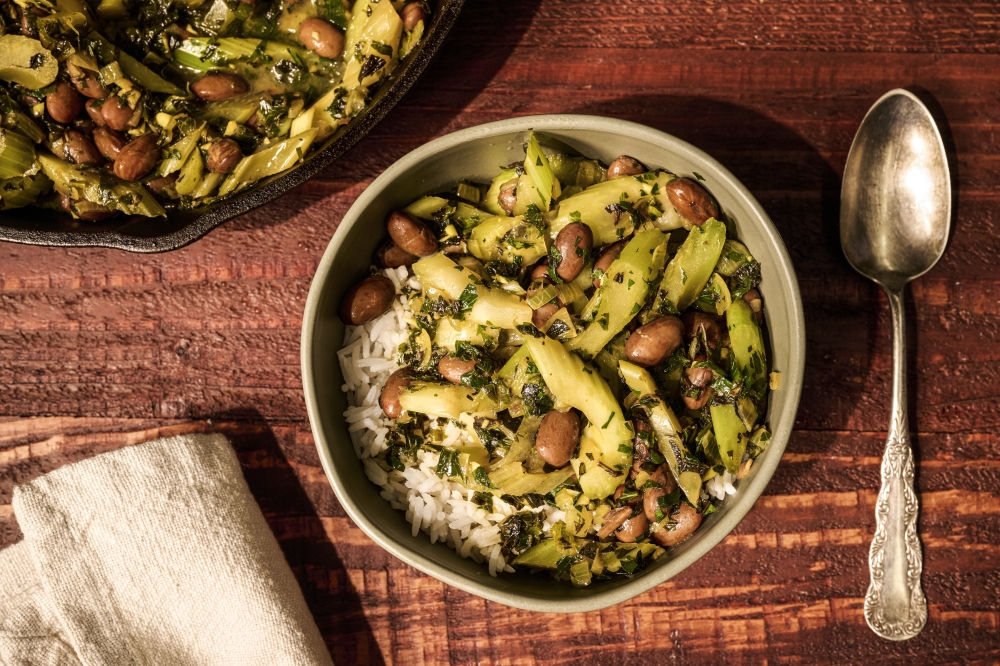 Khoresht-e Karafs (Persian Celery Stew). Pic: Marvin Joseph/The Washington Post; food styling by Lisa Cherkasky