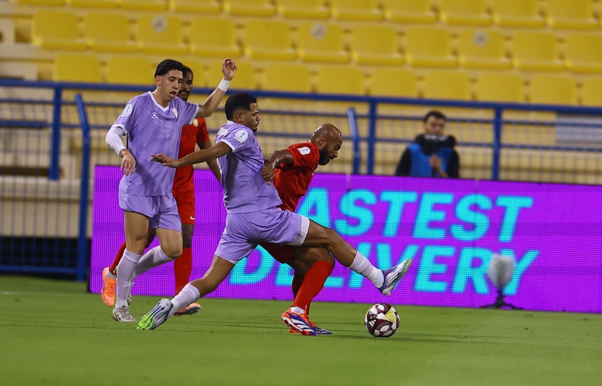 Action during the QSL Cup Round 4 match between Muaither SC and Umm Salal.