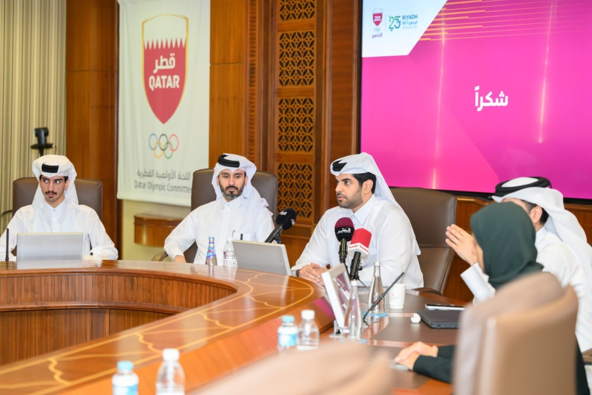 Officials during a press conference held at the QOC Headquarters.