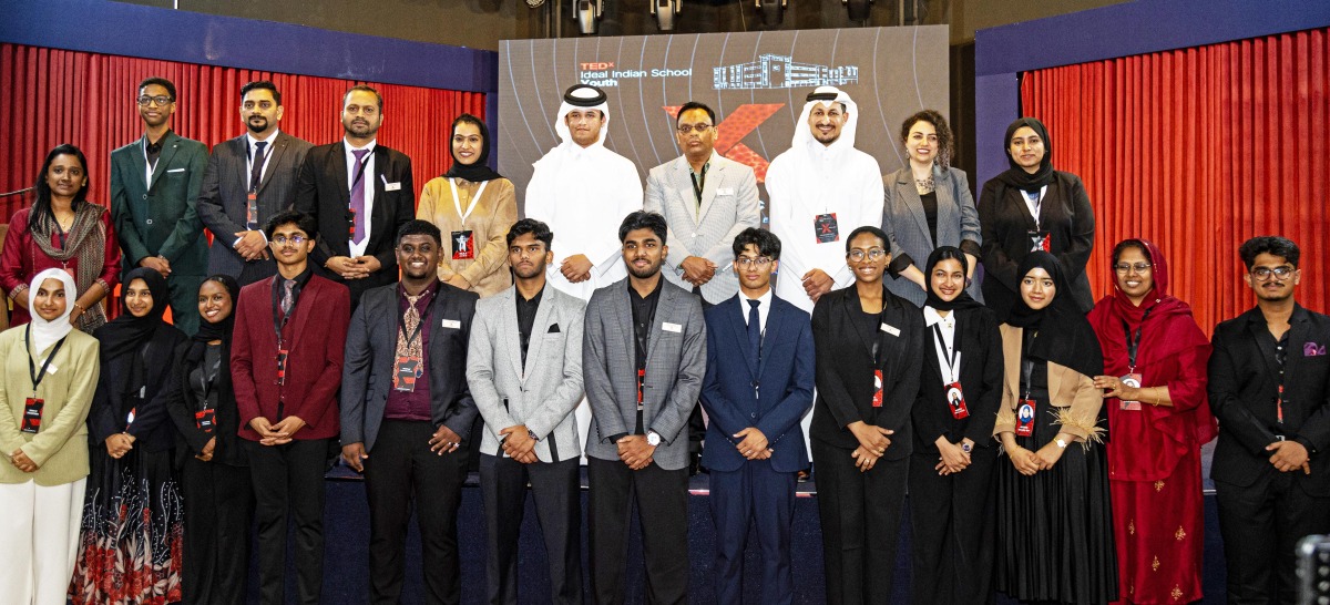 Speakers, teachers and students at the IIS TEDx event.