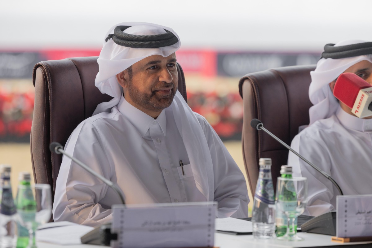 General Manager of Katara Prof. Dr. Khalid bin Ibrahim Al Sulaiti addressing the press conference yesterday. 