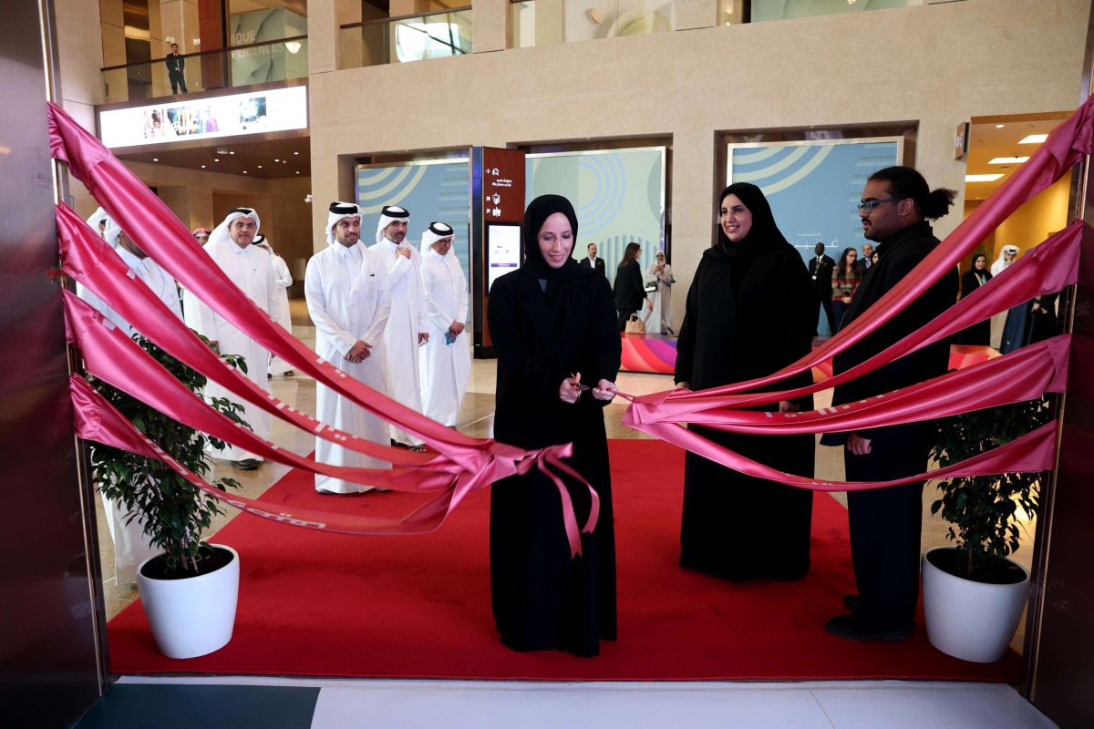 Minister of Social Development and Family H E Buthaina bint Ali Al Jabr Al Nuaimi inaugurating the Mada Centre Strategy Exhibition 2026-2028.