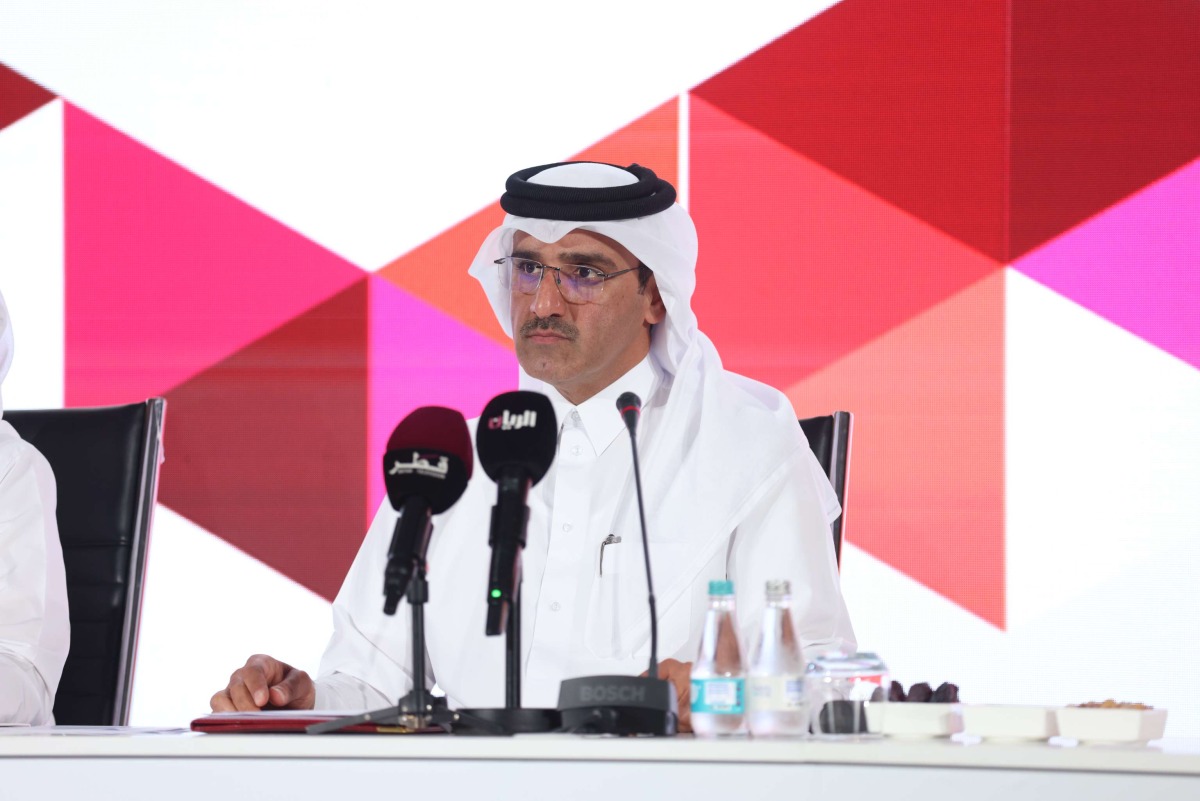 President of the Administrative Control and Transparency Authority H E Hamad bin Nasser Al Misnad during the press conference.
