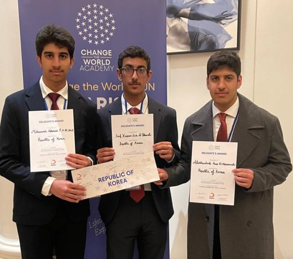 Qatar Academy Al Khor students at Change the World Model United Nations Conference.