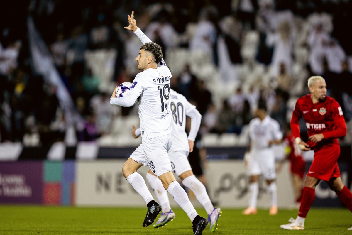 Al Sadd's Rafa Mujica celebrates. 