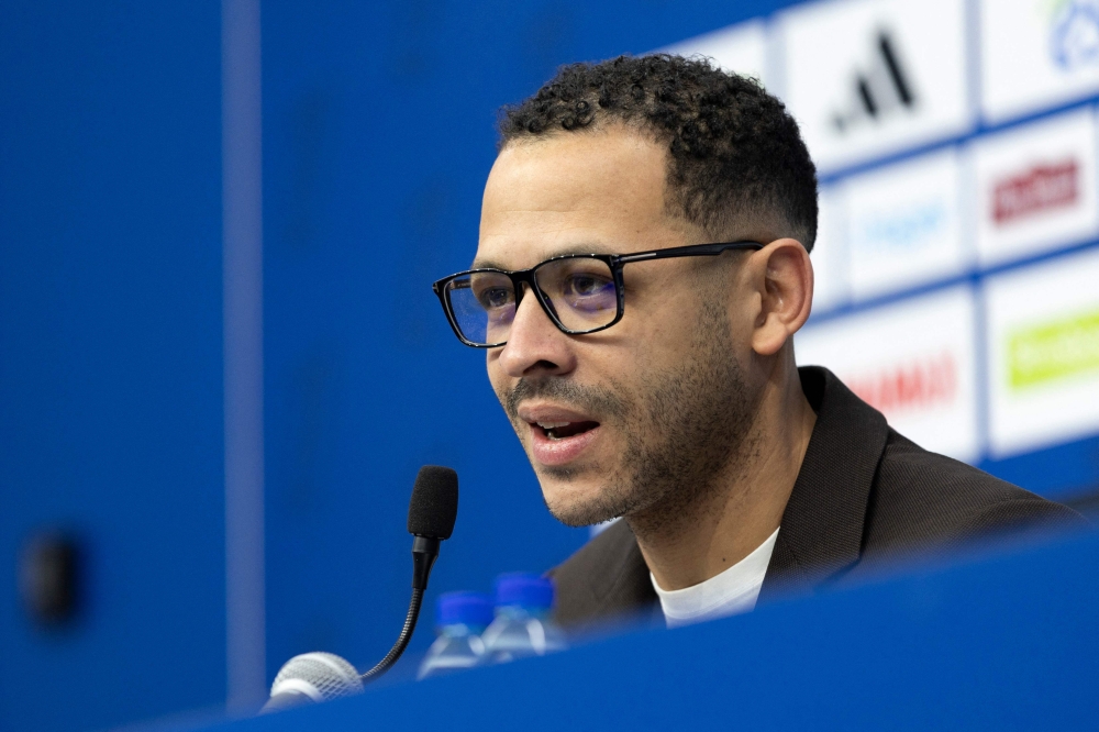 Strasbourg's British head coach Liam Rosenior addresses media during a press conference at the Stade de la Meinau in Strasbourg, eastern France on January 6, 2026. (Photo by Romeo Boetzle / AFP)
 