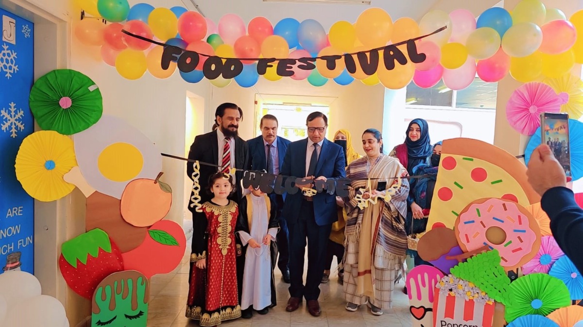 Principal PISQ Ch. Muhammad Afzal inaugurating the food festival.