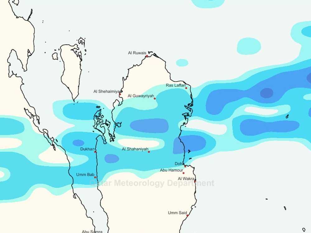 Graph shared by Qatar Meteorology Department - Civil Aviation Authority on official X account.