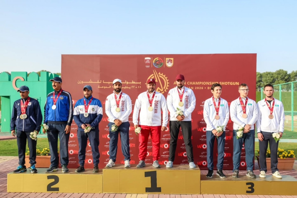 Qatar's Rashid Saleh Al Athba, Mohammed Ahmed Al Kuwari and Ali Ahmed Al Ishaq won the men’s team skeet gold.