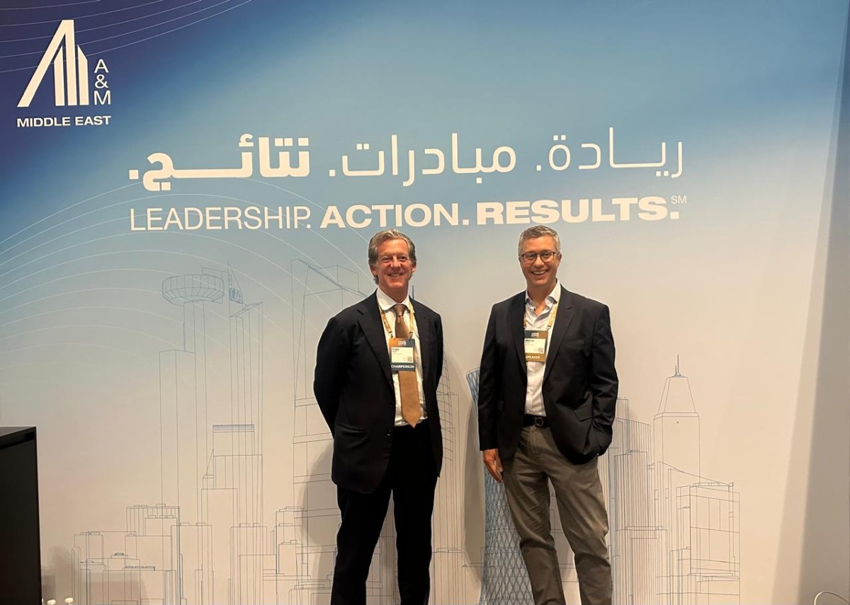 Middle East Regional Leader at A&M Colie Spink and Global Head of Infrastructure and Capital Projects at A&M Marcos Ganut at the Web Summit. 