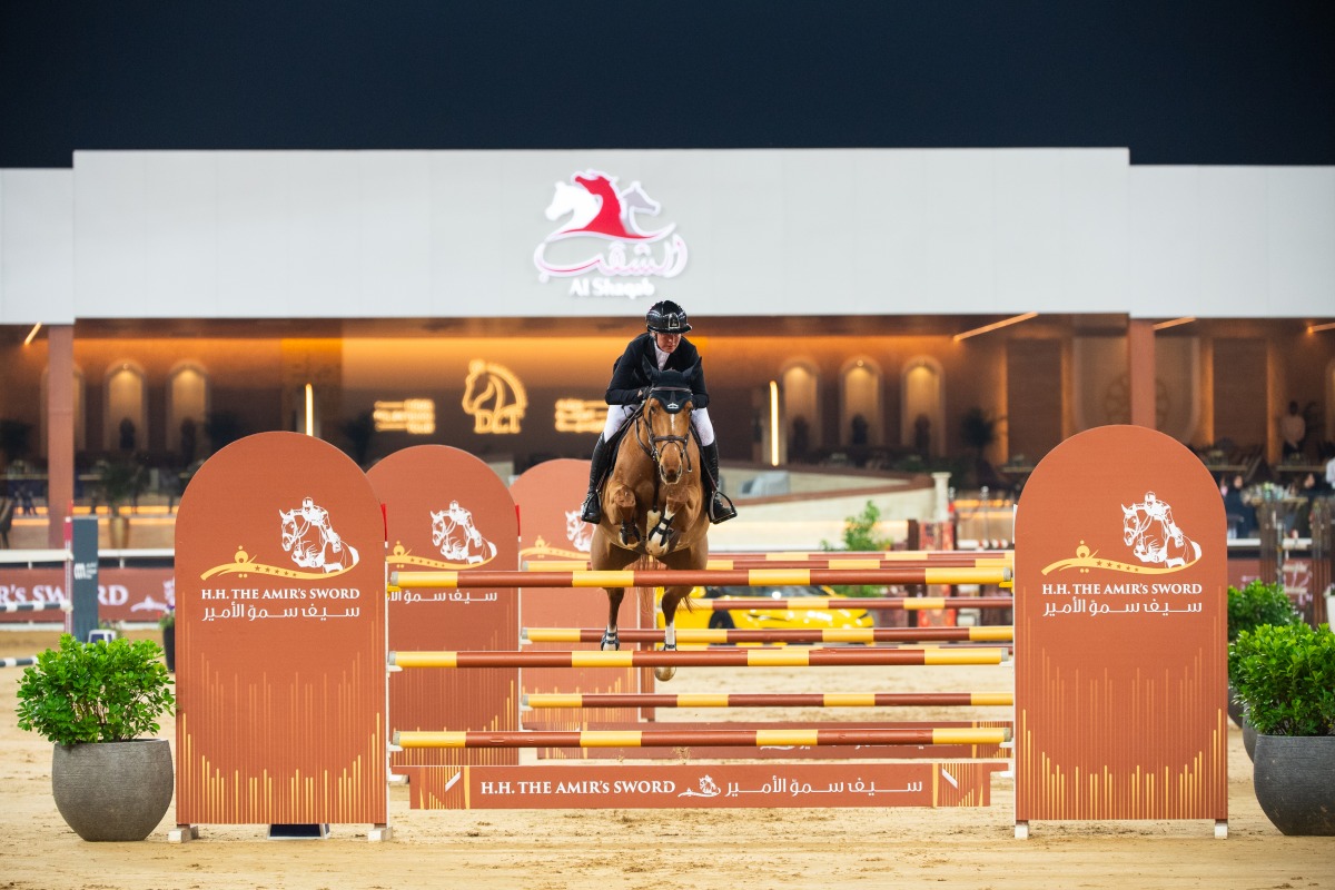 Switzerland's Nadja Peter Steiner and mare Nice Van’T Zorgvliet in action yesterday. 