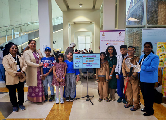 Birla Public School teachers and staff with the winning students. 
