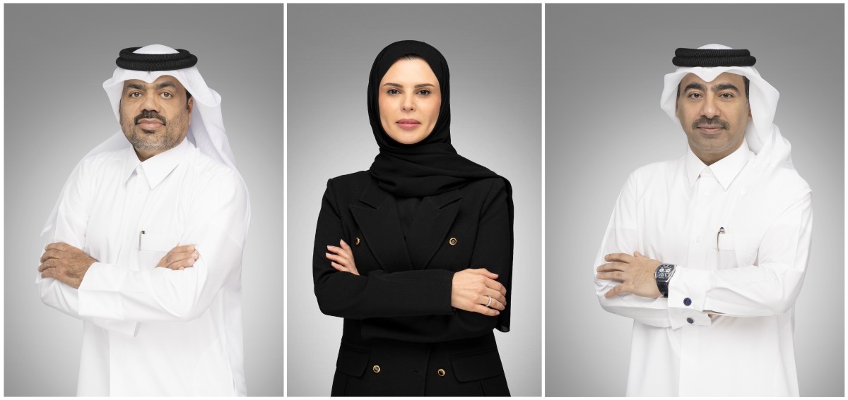 From left: Nasser Abdulla Al-Harmi, Eiman Mohamed Al-Naemi, and Omran Youssef Al-Sherawi.