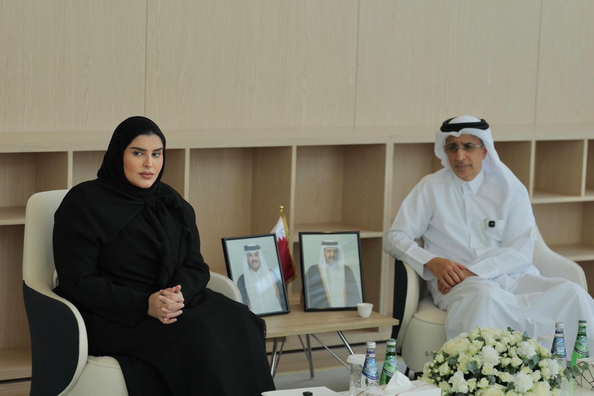 Minister of State for International Cooperation H E Maryam bint Ali bin Nasser Al Misnad and President of the Supreme Judiciary Council and President of the Court of Cassation H E Dr. Hassan bin Lahdan Al Mohannadi during the session.