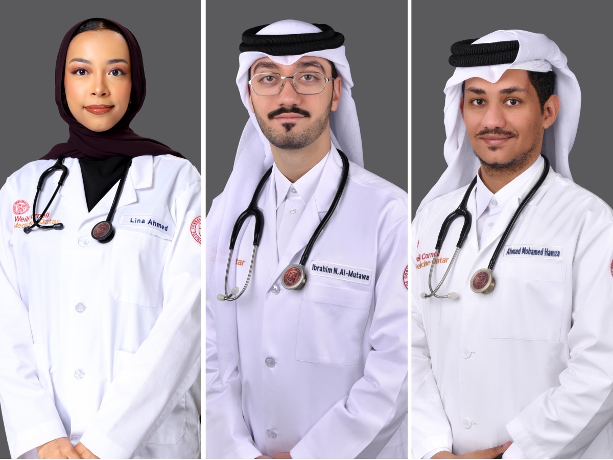 From left: Lina Ahmed, Ibrahim Nasser Al-Mutawa and Ahmad Mohamed Hamza