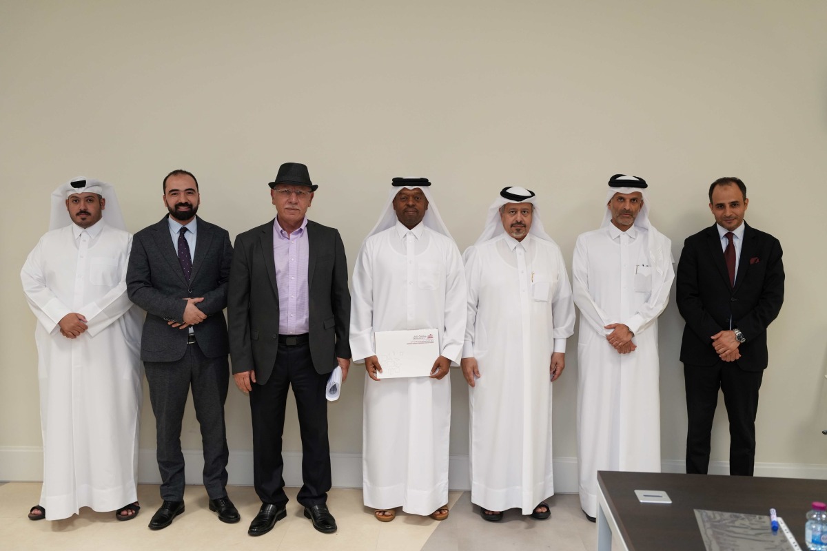 QICCA Vice Chairman Sheikh Dr Thani bin Ali Al-Thani and other officials during the second edition of 'Qualification and Preparation of Arbitrators Programme'.