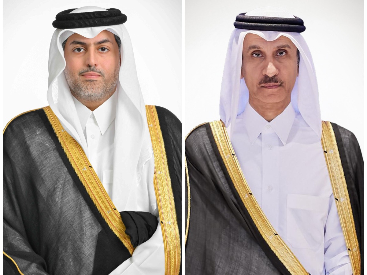CEO of QFZ Sheikh Mohammed bin Hamad bin Faisal Al-Thani (left) and Chairman of the General Authority of Customs Ahmed bin Abdullah Al Jamal.
