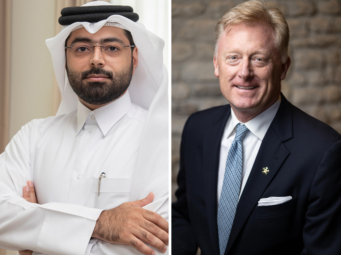 Chief of Tourism Development Sector in Qatar Tourism Omar Al Jaber (left) and Chief Executive Officer of Forbes Travel Guide Hermann Elger