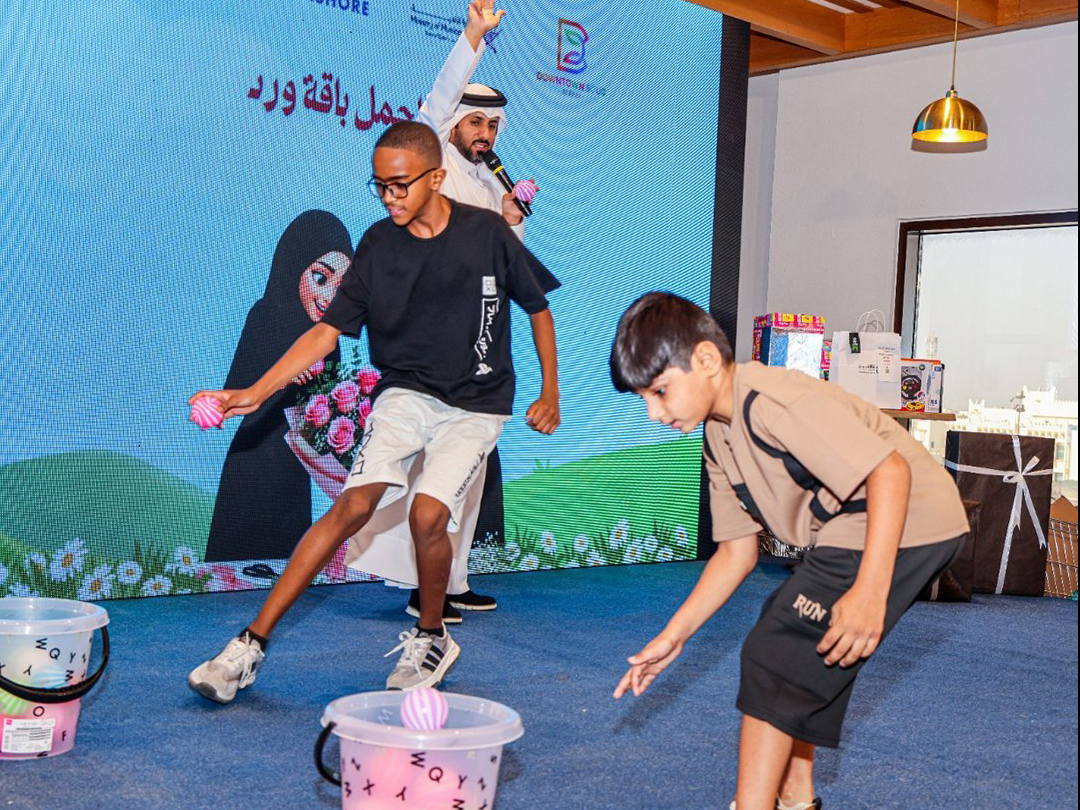 Children participating in a sustainability initiative activity during the celebrations.