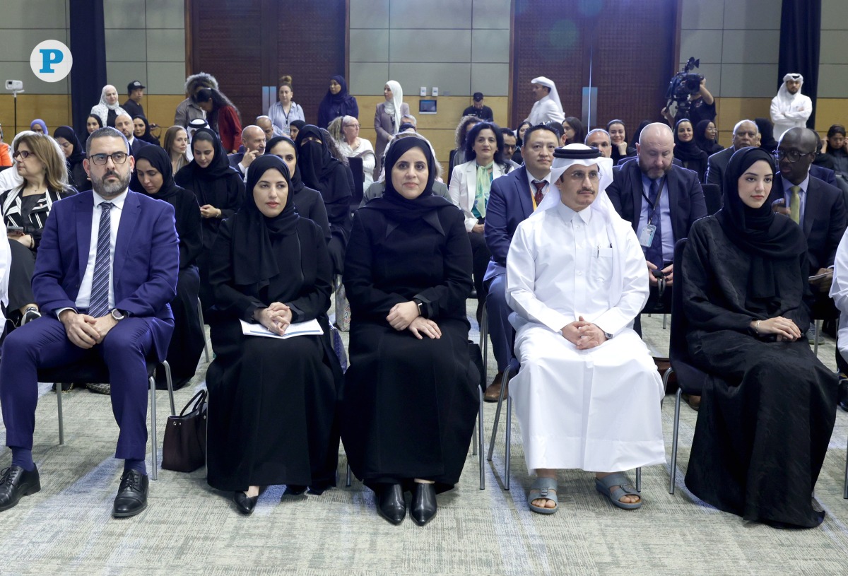 Chief Executive Officer of Qatar Foundation, Yousif Al-Naama with other officials at the event yesterday. Pic: Rajan Vadakkemuriyil /The Peninsula 