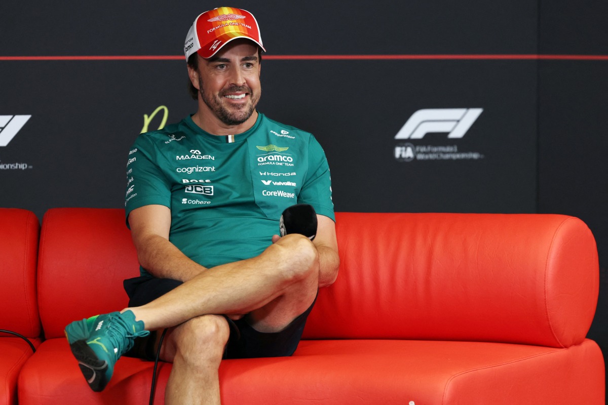 Aston Martin's Spanish driver Fernando Alonso attends a press conference at the Circuit de Catalunya on June 11, 2026 in Montmelo on the outskirts of Barcelona, ahead of the Catalonia Formula One Grand Prix. (Photo by Lluis GENE / POOL / AFP)