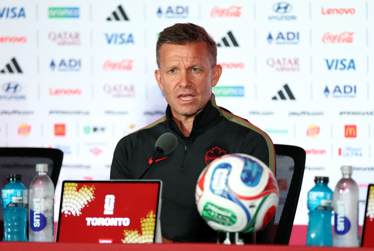 Jesse Marsch, Head Coach of Canada, attends the press conference of Canada one day ahead of the FIFA World Cup 2026 Group B match between Canada and ITA/NIR/WAL/BIH at Toronto Stadium on June 11, 2026 in Toronto, Ontario. Photo by Charlotte Wilson / GETTY IMAGES NORTH AMERICA / Getty Images via AFP