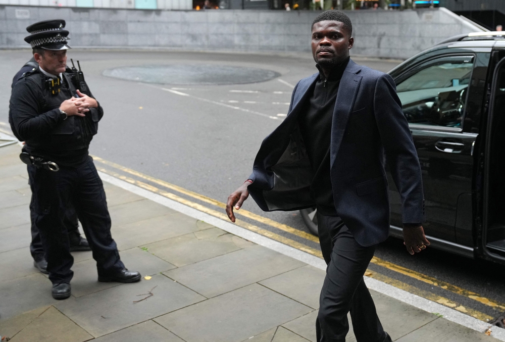 File photo: Former Arsenal Ghanaian footballer Thomas Partey arrives at Southwark Crown Court in London on September 17, 2025. Ghana's player Thomas Partey, who is facing trial in Britain (Photo by Carlos Jasso / AFP)