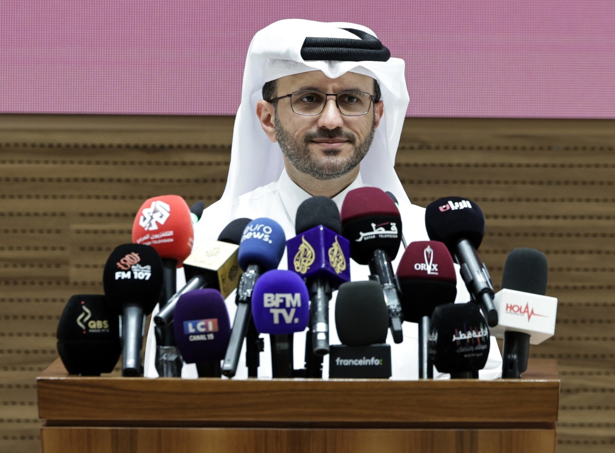 Adviser to the Prime Minister and Official Spokesperson for the Ministry of Foreign Affairs Dr. Majed bin Mohammed Al Ansari yesterday. Picture: Rajan Vadakkemuriyil / The Peninsula
