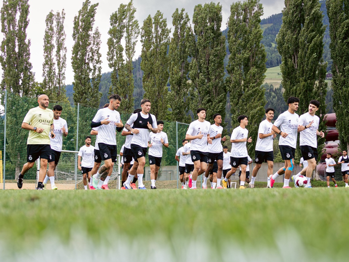 Al sadd players take part in a training session during their pre-season camp in Austria. Al Sadd, the Qatar Stars League champions, along with Al Shamal and Al Gharafa will compete in the AFC Champions League Elite from September 15.