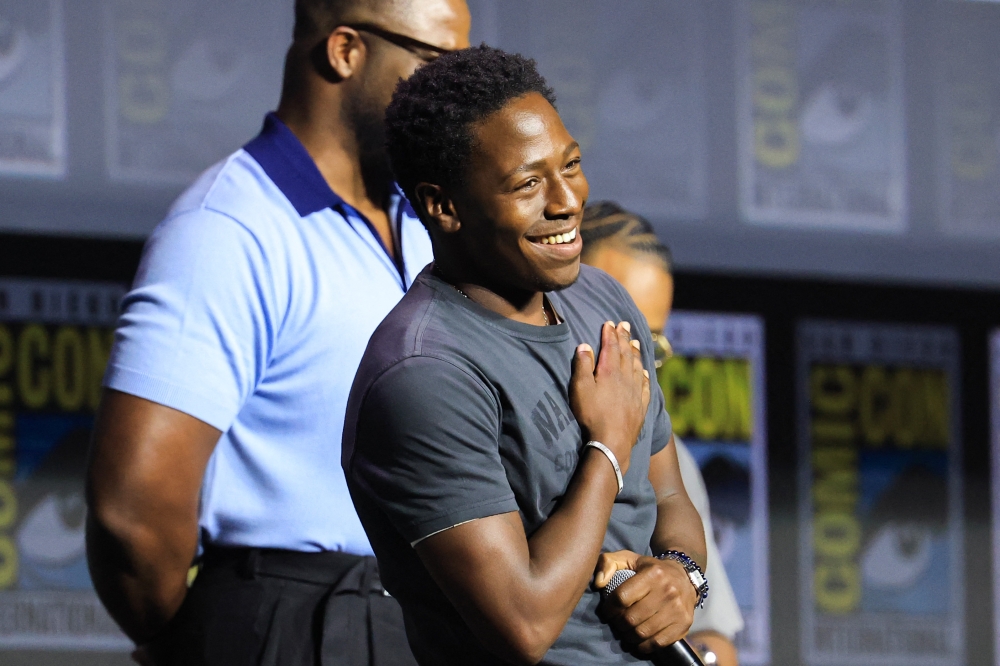 David Jonsson speaks onstage during the 2026 Comic-Con International: San Diego - Marvel Studios Hall H presentation at San Diego Convention Center on July 25, 2026 in San Diego, California. Amy Sussman/Getty Images/AFP