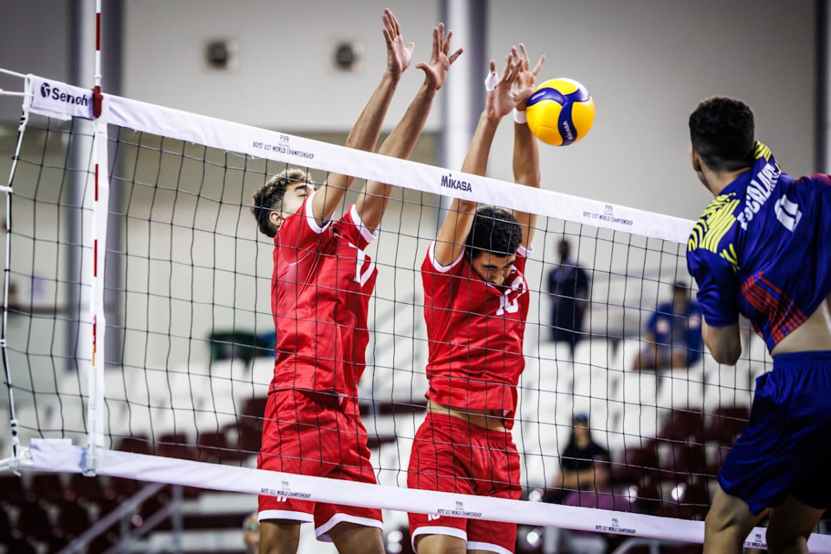 Action during the match between Tunisia and Venezuela. 