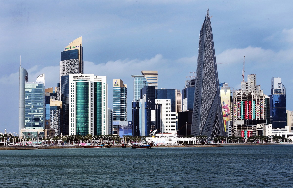 A file photo of the West Bay financial district in Doha, Qatar.