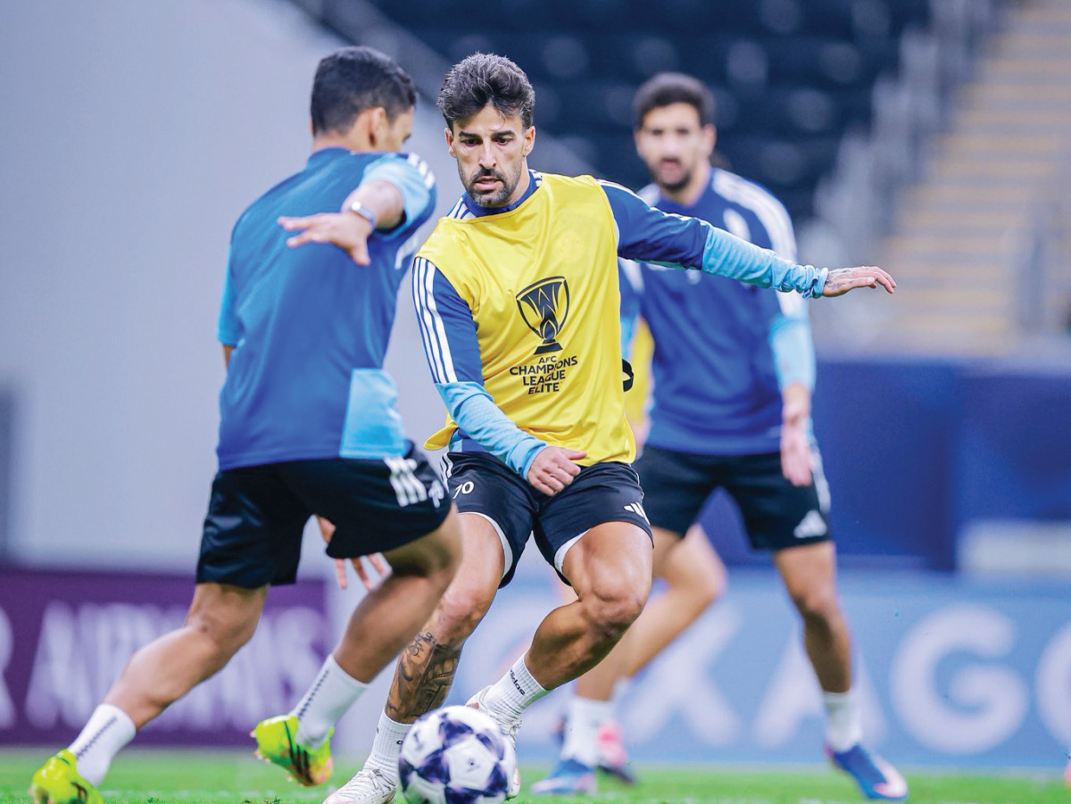 Al Shamal players during a training session ahead of their debut match at the AFC Champions League.